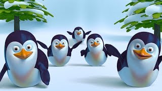 Five Little Penguins Song  More Funny Cute 3D Baby Penguin Songs by FunForKidsTV [upl. by Anastasie]