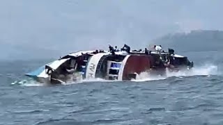 Goma Accident on Lake Kivu today with 127 people on board [upl. by Eddana]