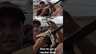 How to use a ratchet strap strap ratchetstrap roadtrainsaustralia roadtrainadventures [upl. by Tali121]