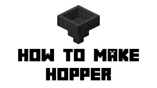 Minecraft How to Make Hopper [upl. by Norel546]