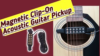 MUSTANG Clipon Acoustic Guitar Pickup Unboxing Testing [upl. by Ketti]