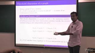 The Lexicographic Method for the Threshold Dimension Problem  Mathew Francis [upl. by Niac499]