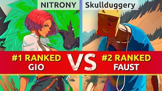 GGST ▰ NITRONY 1 Ranked Giovanna vs Skullduggery 2 Ranked Faust High Level Gameplay [upl. by Tomkin]