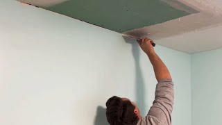 Ceiling drywall Repair after water damage [upl. by Imre]