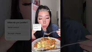 Look at those cheese pulls 😍😍😍😍😍😍😍 mukbang cheesepull [upl. by Myer]