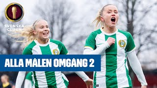 Svenska Cupen dam  Alla målen från omgång 2 [upl. by Acinyt]