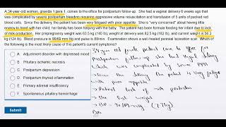 USMLE S2CK Uworld Gynae case 51Sheehan syndrome [upl. by Nilorac]