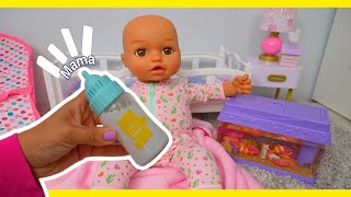 Feeding Baby Ava Doll With Interactive Bottle for baby dolls [upl. by Livesay]