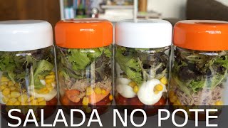 Salada no Pote de Vidro  Aprenda como montar [upl. by Asoral]