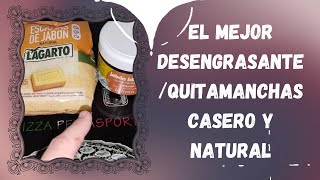 EL MEJOR DESENGRASANTE QUITAMANCHAS CASERO Y NATURAL CON SOLO 2 INGREDIENTES ✨ [upl. by Akiaki]