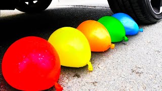 Crushing things with Car Expriment Car vs Water Balloons Orbeez Toys Watermeloen NAILS toothpaste [upl. by Fisoi]