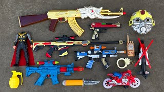 Found Action Equipments amp Grabbing some guns toys potato chips  Ak47 Dragon Gun MaskGuns from all [upl. by Aiem]