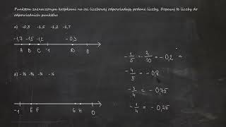 Punktom zaznaczonym kropkami na osi liczbowej odpowiadają podane liczby a 03 15 12 17 [upl. by Chlo]