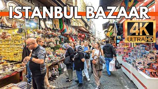 ISTANBUL TÜRKİYETURKEY BAZAAR  EminönüEgyptian Bazaar Mısır Çarşısı 4K WALKING TOUR [upl. by Enilauqcaj301]