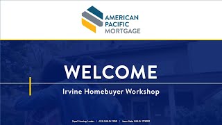 Irvine Homebuyer Workshop  September 2024 [upl. by Elene255]