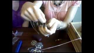 How to make Vintage brooch into necklace [upl. by Linker]