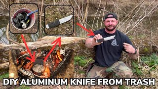 Corporals Corner Tips and Tricks Video 4 Making a Knife from Trash Found in the Woods [upl. by Dunham746]