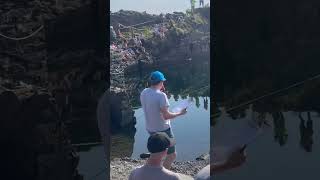 Largest tossoff in Stone Skimming World Championship history [upl. by Nnainot]