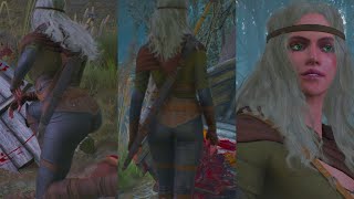 Lore Accurate Ciri Fights a Werewolf  The Witcher 3 Heavily Modded [upl. by Lessard]