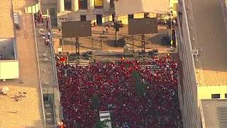 ALLCAPS Rare helicopter view of DC at Stanley Cup Game 5 watch party [upl. by Irelav]