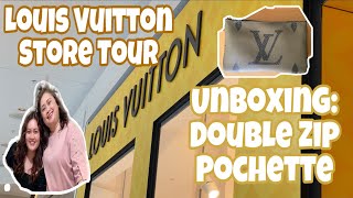 Louis Vuitton Store Tour amp Unboxing  Double Zip Pochette [upl. by Gnud]