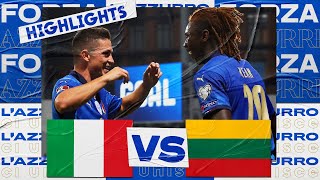 Highlights ItaliaLituania 50 8 settembre 2021 [upl. by Haldes]