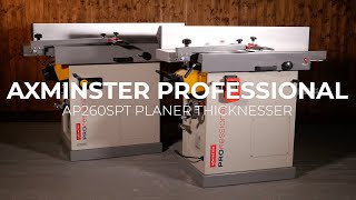 Set up Guide for Axminster Professional AP310SPT Planer Thicknesser Spiral Block 230V [upl. by Viola]