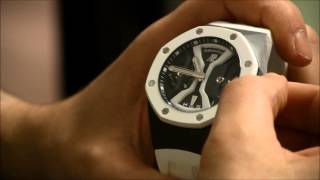 Audemars Piguet Royal Oak Concept GMT Tourbillon 2014 Watch In White HandsOn  aBlogtoWatch [upl. by Yelkao]