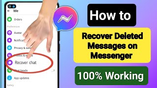 How to Recover Deleted Messages on Messenger 2024 [upl. by Cora]