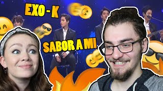 Me and my cousin watch EXOK  Sabor a Mi Music Bank HOT Stage for the first time Reaction [upl. by Traweek]