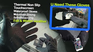 Must have TouchScreen gloves  Thermo Waterproof Winter Gloves Review [upl. by Liatrice]