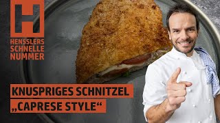 Schnelles Knuspriges Schnitzel „Caprese Style“ Rezept von Steffen Henssler [upl. by Silver]