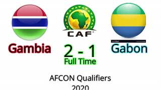 Gambia vs Gabon 2  1 Afcon qualifiers highlights 2020 [upl. by Joly]