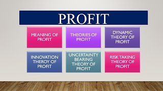 THEORIES OF PROFIT AND CONCEPT OF PROFITCOMPLETE TOPIC OF PROFIT [upl. by Barron575]