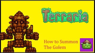 How To Summon Golem  Terraria 1449 [upl. by Ylirama]