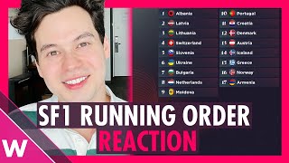 Eurovision 2022 SemiFinal 1 Running Order Reaction [upl. by Acnalb70]