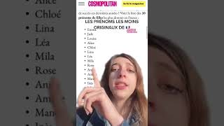 LES PRÉNOMS LES MOINS ORIGINAUX DE FRANCE 🇫🇷💀 FILLE [upl. by Quartis]