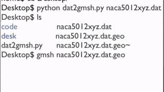 Creating and Meshing aerofoil in Gmsh  English [upl. by Idnam431]