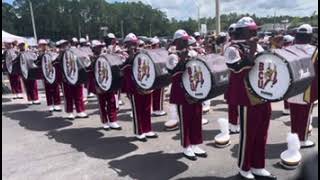 Bethune Cookman Sudden Impact Warmup vs Clark Atlanta 2024 Bass Drum view [upl. by Nylra]