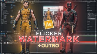 Flicker watermark  outro tutorial on after effects [upl. by Noak380]