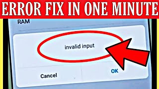 Invalid input problem in mobile  invalid input error in mi mobile  invalid input in android [upl. by Ajit]