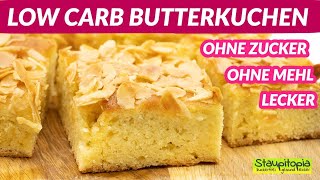 Low Carb Butterkuchen mit Mandeln 😋 [upl. by Ayek]