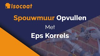 Een spouwmuur opvullen met EPS korrels  Isocoat Isolatie [upl. by Reyotal805]