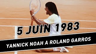 Clique Sport  5 juin 1983 Yannick Noah remporte Roland Garros par Karim Bennani [upl. by Nahsin]