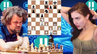 Ridiculous chess game 256 Magnus Carlsen vs Alexandra Botez [upl. by Arriec815]