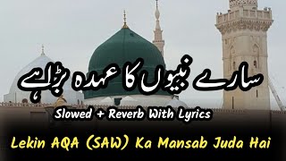 Saare Nabiyon Ke Ohde Bade Hai  Lekin Aaqa ka Mansab Juda Hai  islamicvideo mshwrites [upl. by Stillman]