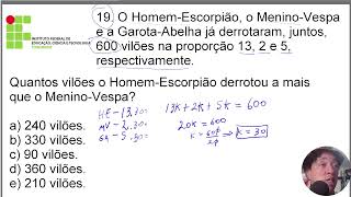 Questão 19  IFPE 20191 [upl. by Mohandas37]