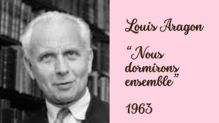 INOUBLIABLE poème de Louis Aragon… [upl. by Arita]