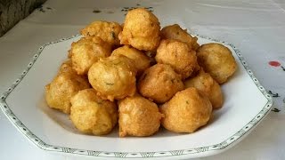 Buñuelos de bacalao Tutorial básico para buñuelos salados [upl. by Olrac]