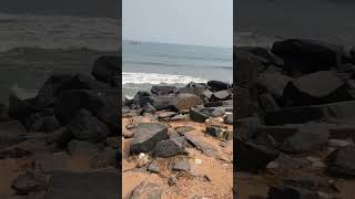 Pondicherry Rock Beach ❤  pondicherrybeach pondicherrytouristplaces puducherry [upl. by Ayikal]